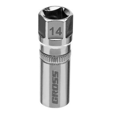 Головка торцевая свечная, магнитная, двенадцатигранная, 14 мм, под квадрат 1/2 Gross купить в Москве с доставкой по всей России | ProtosMarket.ru