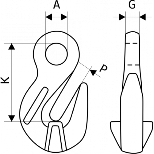 Крюк укорачивающий 1,12 т, размер 6-8 купить в Москве с доставкой по всей России | ProtosMarket.ru