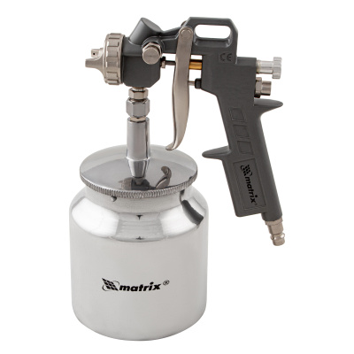 Краскораспылитель пневматический с нижним бачком V 0.75 л, сопло D 1.2, 1.5 и 1.8 мм Matrix купить в Москве с доставкой по всей России | ProtosMarket.ru