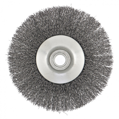 Щетка для УШМ, 125 мм, М14, "тарелка", витая проволока Сибртех по ценам производителя в Санкт-Петербурге с доставкой по всей России