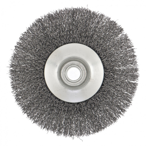 Щетка для УШМ, 125 мм, М14, "тарелка", витая проволока Сибртех по ценам производителя в Санкт-Петербурге с доставкой по всей России