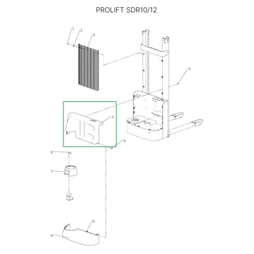 Кожух моторного отсека верхний для штабелеров SDR1-1,2 т, SDR1635 по ценам производителя в Санкт-Петербурге с доставкой по всей России