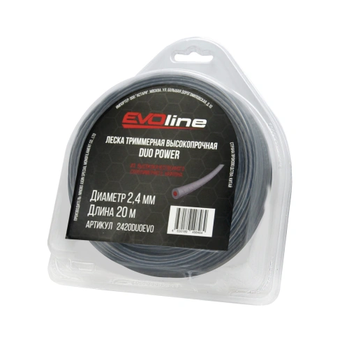 Леска (корд) триммерная EVOline DUO POWER (2.4 мм, 20 метров) по ценам производителя в Санкт-Петербурге с доставкой по всей России