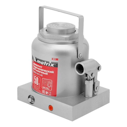 Домкрат гидравлический бутылочный, 50 т, высота подъема 240-370 мм Matrix по ценам производителя в Санкт-Петербурге с доставкой по всей России