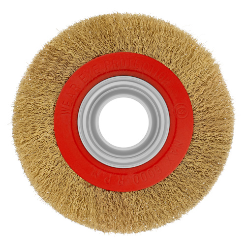 Щетка для точила, 150 мм, посадка 32 мм, плоская, латунированная витая проволока Matrix купить в Москве с доставкой по всей России | ProtosMarket.ru