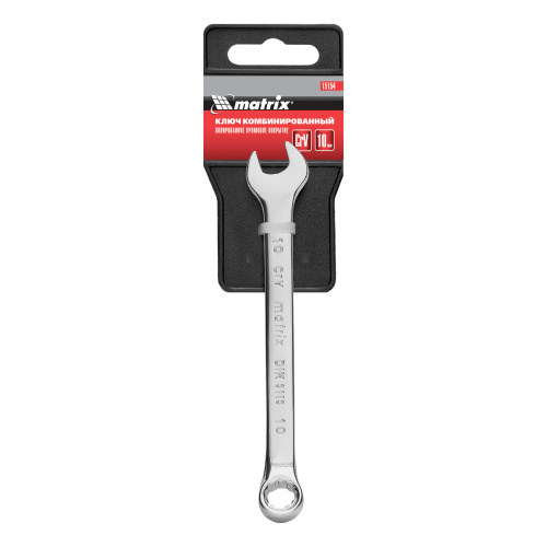 Ключ комбинированный, 10 мм, CrV, полированный хром Matrix по ценам производителя в Санкт-Петербурге с доставкой по всей России