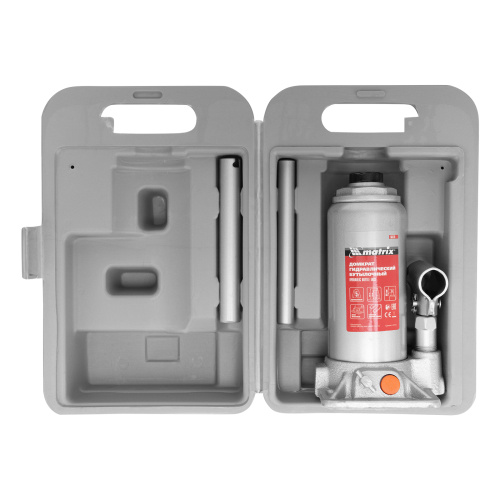 Домкрат гидравлический бутылочный, 5 т, h подъема 197-382 мм, в пластиковом кейсе Matrix по ценам производителя в Санкт-Петербурге с доставкой по всей России