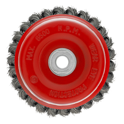 Щетка для УШМ, 125 мм, М14, "чашка", крученая проволока 0.5 мм Matrix купить в Москве с доставкой по всей России | ProtosMarket.ru