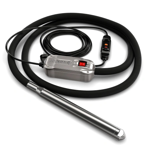 Высокочастотный глубинный вибратор со встроенным преобразователем 5 м Vektor EL 50 по ценам производителя в Санкт-Петербурге с доставкой по всей России