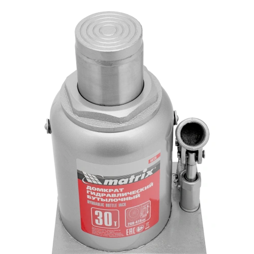 Домкрат гидравлический бутылочный, 30 т, высота подъема 260-415 мм Matrix по ценам производителя в Санкт-Петербурге с доставкой по всей России