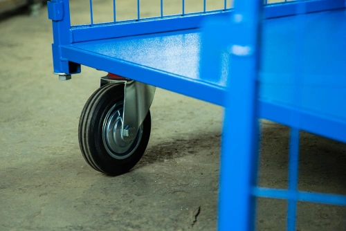 Тележка платформенная TOR ТП-3С (700х1200) с бортами из сетки и двумя ручками (колеса 160 мм) по ценам производителя в Санкт-Петербурге с доставкой по всей России