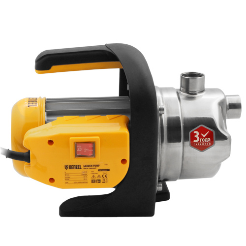 Садовый поверхностный насос GP1200Х, 1200 Вт, 3700 л/ч, подъем 46 м, нержавейка Denzel по ценам производителя в Санкт-Петербурге с доставкой по всей России