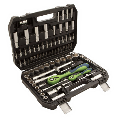 Набор инструментов 94 предмета, CrV, 1/2", 1/4" Сибртех купить в Москве с доставкой по всей России | ProtosMarket.ru