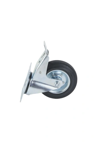 Колесо поворотное усиленное резина SRCB 63 160 мм с тормозом по ценам производителя в Санкт-Петербурге с доставкой по всей России