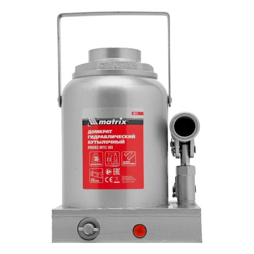 Домкрат гидравлический бутылочный, 30 т, h подъема 244-370 мм Matrix по ценам производителя в Санкт-Петербурге с доставкой по всей России
