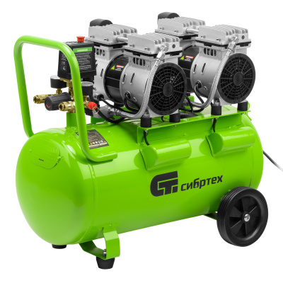 Компрессор безмаслянный малошумный МБ 2000/50, 2000 Вт, 50л, 300 л/мин Сибртех по ценам производителя в Санкт-Петербурге с доставкой по всей России
