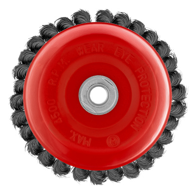 Щетка для УШМ, 150 мм, М14, "чашка", крученая проволока 0.35 мм Matrix купить в Москве с доставкой по всей России | ProtosMarket.ru