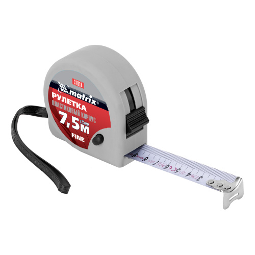 Рулетка Fine,7,5 м х 25 мм,пластиковый корпус Matrix по ценам производителя в Санкт-Петербурге с доставкой по всей России
