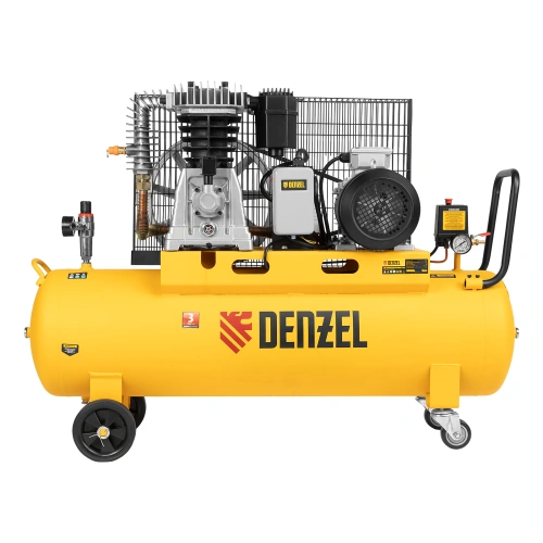 Компрессор воздушный, ременный привод BCI4000-T/100, 4.0 кВт, 100 литров, 690 л/мин Denzel купить в Москве с доставкой по всей России | ProtosMarket.ru