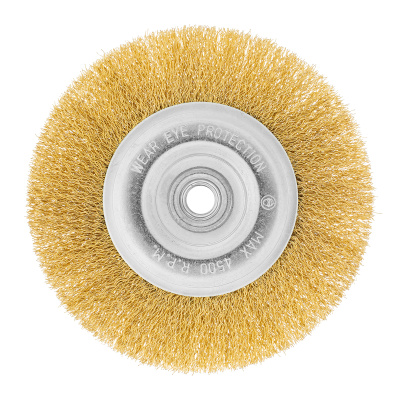 Щетка для УШМ, 150 мм, М14, плоская, латунированная витая проволока Matrix по ценам производителя в Санкт-Петербурге с доставкой по всей России