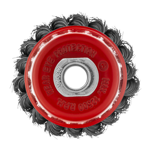 Щетка для УШМ, 75 мм, М14, "чашка", крученая проволока 0.35 мм Matrix по ценам производителя в Санкт-Петербурге с доставкой по всей России