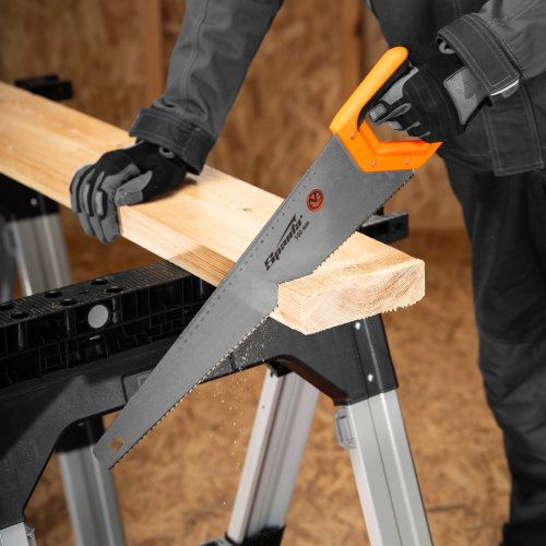 Ножовка по дереву, 500 мм, 7-8 TPI, зуб 2D, каленый зуб, двухкомпонентная рукоятка Sparta по ценам производителя в Санкт-Петербурге с доставкой по всей России