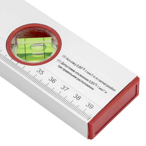 Уровень алюминиевый, 400 мм, 3 глазка, линейка Sparta по ценам производителя в Санкт-Петербурге с доставкой по всей России