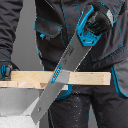 Ножовка по дереву "Piranha", 400 мм, 7-8 TPI, зуб-3D, каленый зуб, двухкомпонентная рукоятка Gross купить в Москве с доставкой по всей России | ProtosMarket.ru