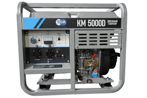 Генератор дизельный 5,0 кВт 220В с электростартером и колесами TOR KM5000D по ценам производителя в Санкт-Петербурге с доставкой по всей России
