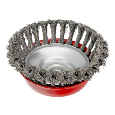 Щетка для УШМ, 125 мм, М14, "чашка", крученая проволока 0.35 мм Matrix по ценам производителя в Санкт-Петербурге с доставкой по всей России