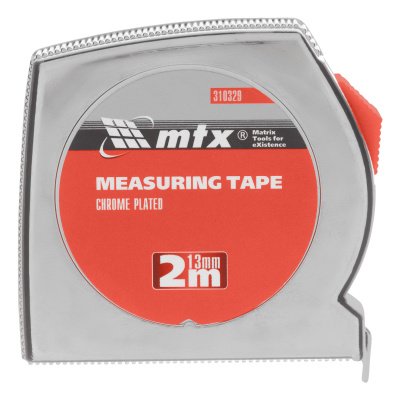 Рулетка Chrom, 2 м x 13 мм, хромированный корпус MTX по ценам производителя в Санкт-Петербурге с доставкой по всей России