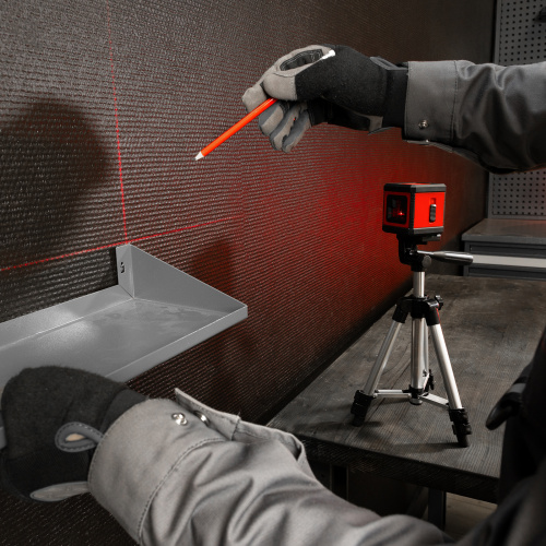 Лазерный уровень XQB RED Pro SET, 10 м, красный луч, батарейки, штатив MTX купить в Москве с доставкой по всей России | ProtosMarket.ru