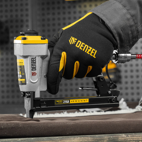 Степлер пневматический PS8016 для прямоугольных скоб 21GA от 6 до 16 мм Denzel купить в Москве с доставкой по всей России | ProtosMarket.ru