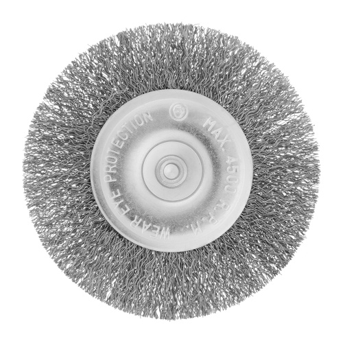 Щетка для дрели 100 мм, плоская со шпилькой, витая проволока Сибртех по ценам производителя в Санкт-Петербурге с доставкой по всей России