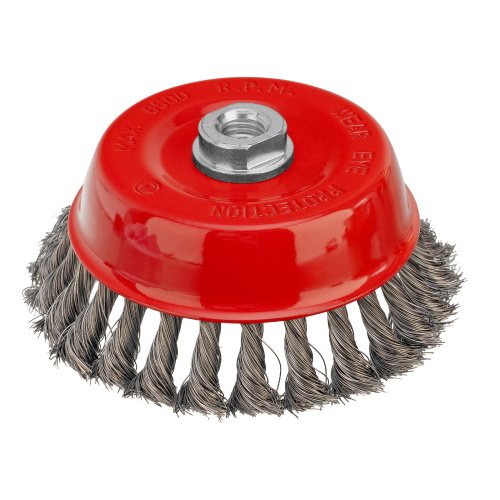 Щетка для УШМ, 125 мм, М14, "чашка", крученая проволока 0.35 мм Matrix по ценам производителя в Санкт-Петербурге с доставкой по всей России