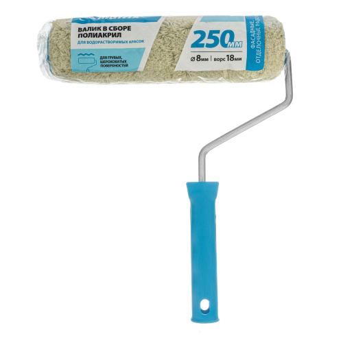 Валик для Фасадных работ синтетический, 250 мм, ворс 18 мм, D 48 мм, D ручки 8 мм, полиакрил Matrix купить в Москве с доставкой по всей России | ProtosMarket.ru