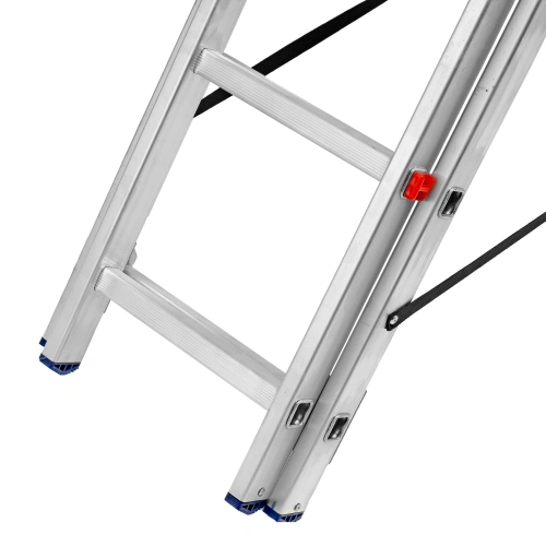 Лестница, 3 х 6 ступеней, алюминиевая, трехсекционная, Сибртех купить в Москве с доставкой по всей России | ProtosMarket.ru
