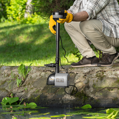 Насос фонтанный FNP110-34, 112 Вт, подъем 3,4 м, 3400 л/ч, колокольчик/каскад/гейзер Denzel по ценам производителя в Санкт-Петербурге с доставкой по всей России