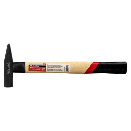 Молоток слесарный, 300 г, квадратный боек, деревянная рукоятка Matrix купить в Москве с доставкой по всей России | ProtosMarket.ru