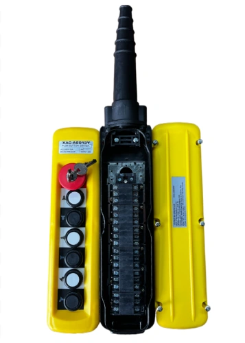 Пульт управления XAC-A6913Y для тали (6 кнопок, 2 скорости, ключ-марка, стоп, IP65, 380В) по ценам производителя в Санкт-Петербурге с доставкой по всей России