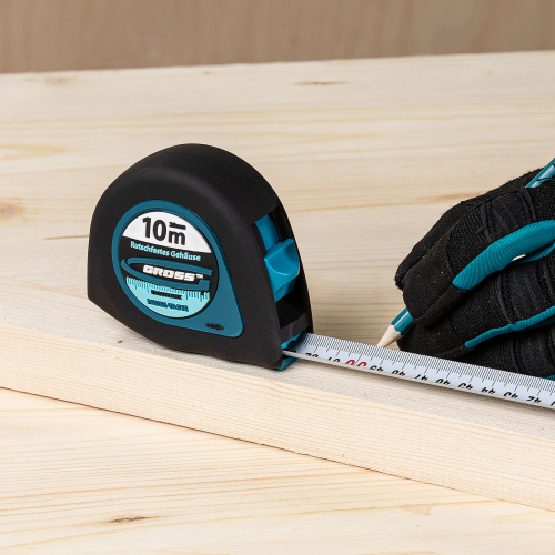 Рулетка "Ergonomisch",10 м x 25 мм,магнитный обрезиненный зацеп Gross по ценам производителя в Санкт-Петербурге с доставкой по всей России