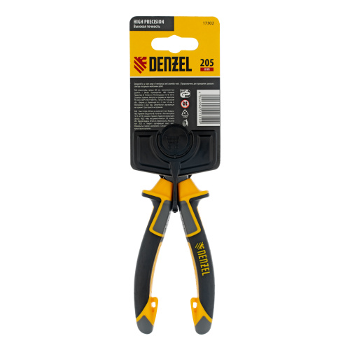 Длинногубцы прямые 205 мм, трехкомпонентные рукоятки Denzel купить в Москве с доставкой по всей России | ProtosMarket.ru