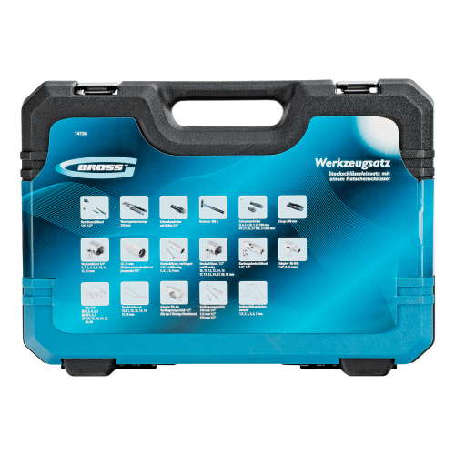 Набор инструментов, 1/4", 1/2", CrV, 120 зубьев, 76 предметов Gross купить в Москве с доставкой по всей России | ProtosMarket.ru