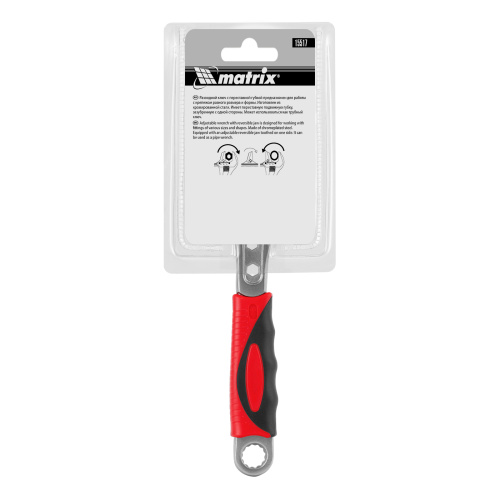Ключ разводной, 200 мм, переставная губка, двухкомпонентная рукоятка Matrix купить в Москве с доставкой по всей России | ProtosMarket.ru