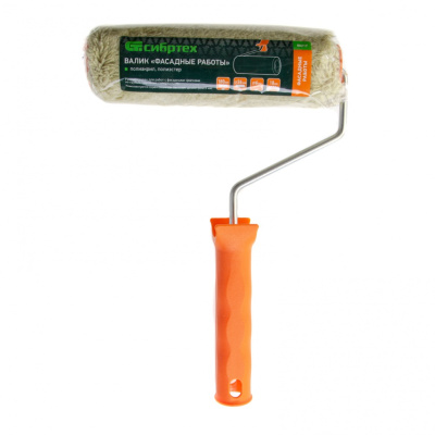 Валик "Фасадные работы", 180 мм, ворс 18 мм, D 36 мм, D ручки - 6 мм, полиакрил,полиэстер Сибртех купить в Москве с доставкой по всей России | ProtosMarket.ru