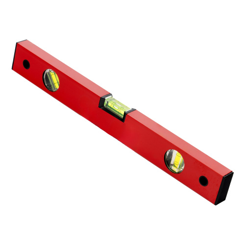 Уровень алюминиевый, 400 мм, 3 глазка, красный, линейка Matrix по ценам производителя в Санкт-Петербурге с доставкой по всей России