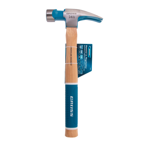 Молоток-гвоздодер, 680 г, угол 75, магнит, обрезиненная рукоятка AMERICAN HICKORY GROSS купить в Москве с доставкой по всей России | ProtosMarket.ru