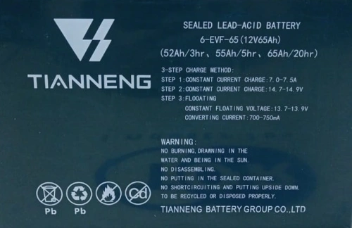 Аккумулятор свинцово-кислотный герм. (GEL) 12В/65Ач (20Hr) 223х135х177 для тележек WPT15-2 по ценам производителя в Санкт-Петербурге с доставкой по всей России