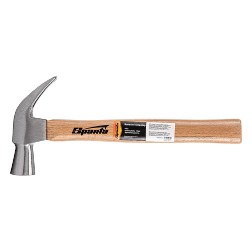 Молоток-гвоздодер, 650 г, боек 32 мм, деревянная рукоятка Sparta купить в Москве с доставкой по всей России | ProtosMarket.ru