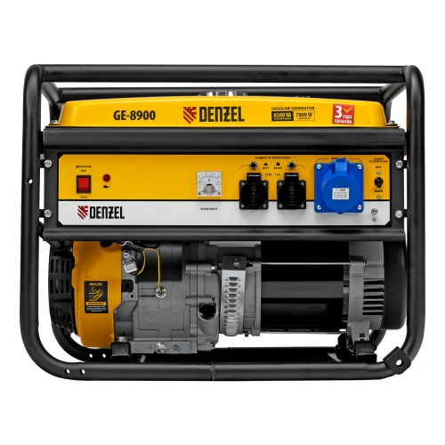 Генератор бензиновый GE 8900, 8.5 кВт, 220 В/50 Гц, 25 л, ручной старт Denzel по ценам производителя в Санкт-Петербурге с доставкой по всей России